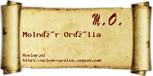 Molnár Orália névjegykártya